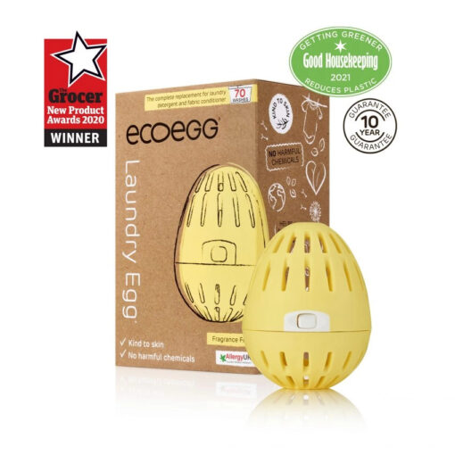 Ecoegg kollane lõhnatu pesumuna, 70 pesukorda Hooldusvahendid ja tarvikud - HellyK - Kvaliteetsed lasteriided, villariided, barefoot jalatsid