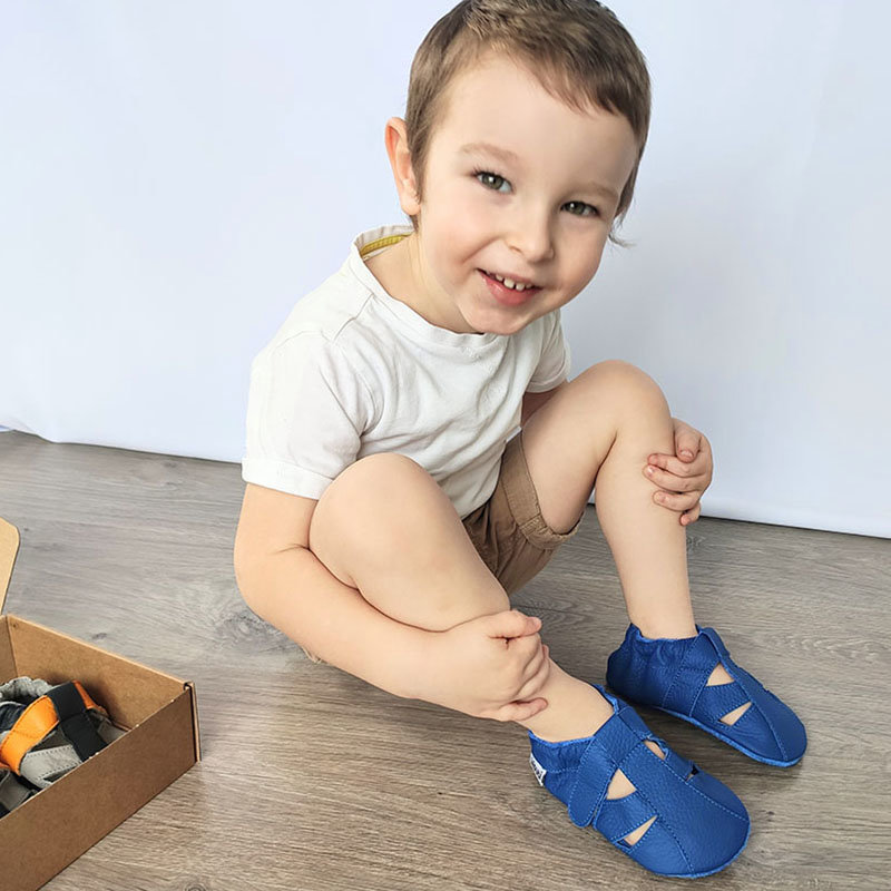 Liliputi Cobalt sandaalid Laste barefoot jalatsid - HellyK - Kvaliteetsed lasteriided, villariided, barefoot jalatsid