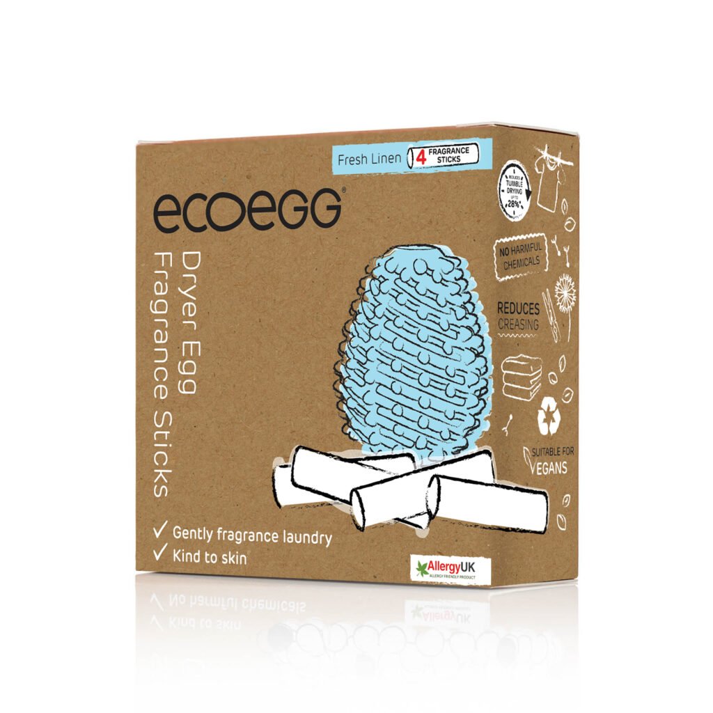 Ecoegg kuivatusmuna lõhnapulgad sinise värskuse lõhnaga- 4tk pakis Hooldusvahendid ja tarvikud - HellyK - Kvaliteetsed lasteriided, villariided, barefoot jalatsid