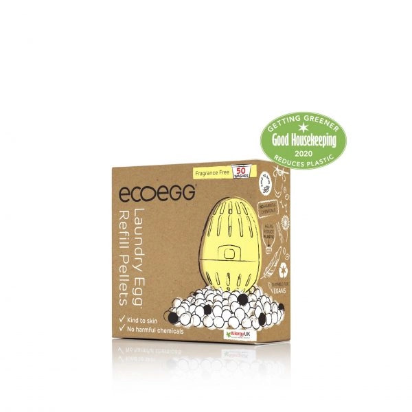 Ecoegg täitegraanulid, kollane lõhnatu, 50 pesukorda Hooldusvahendid ja tarvikud - HellyK - Kvaliteetsed lasteriided, villariided, barefoot jalatsid