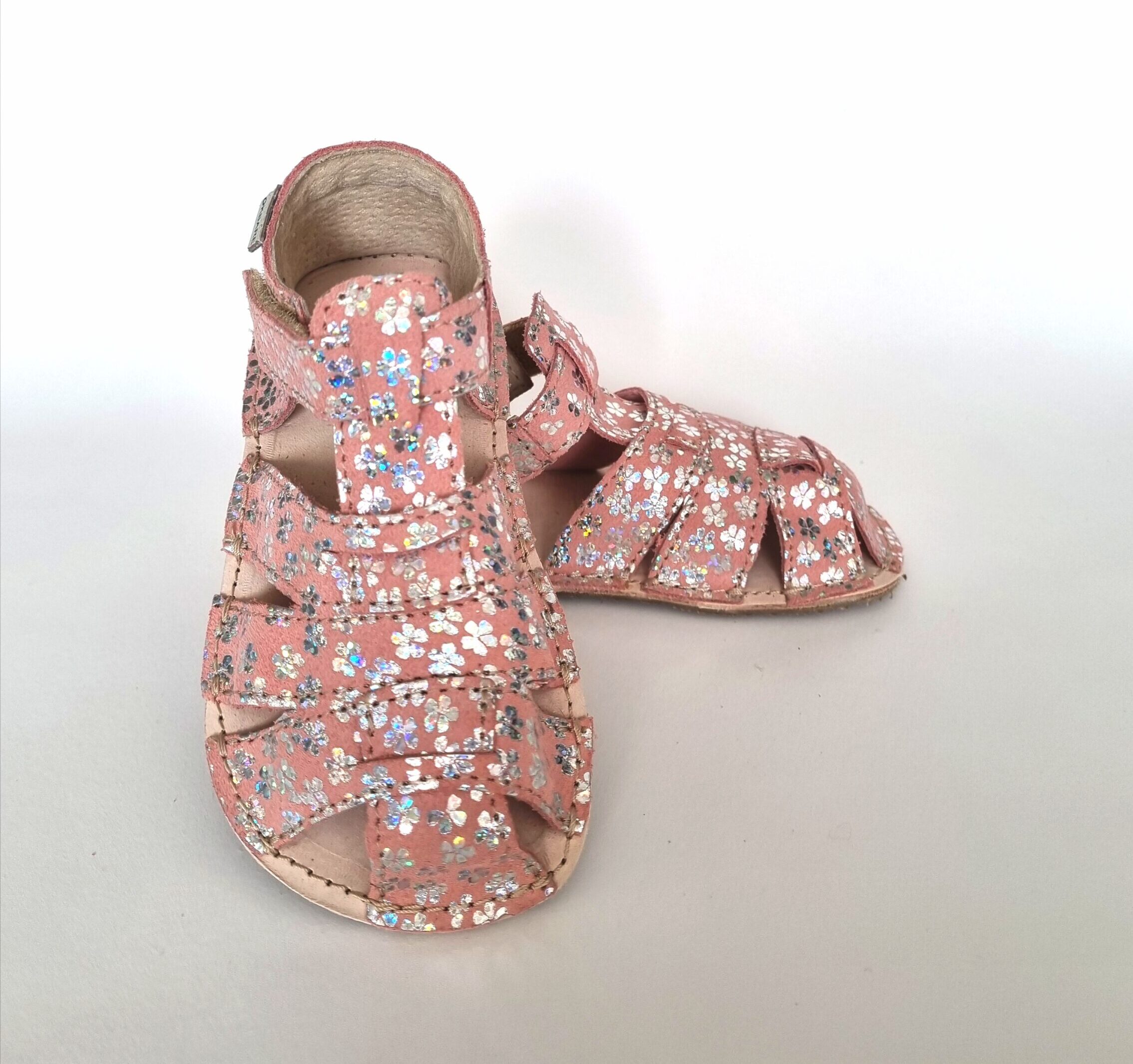 Ok Bare Palm sandaalid, Lilled (G) Laste barefoot jalatsid - HellyK - Kvaliteetsed lasteriided, villariided, barefoot jalatsid