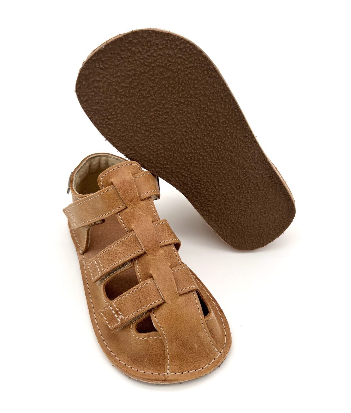 Ok Bare Maya sandaalid, Pruun Laste barefoot jalatsid - HellyK - Kvaliteetsed lasteriided, villariided, barefoot jalatsid