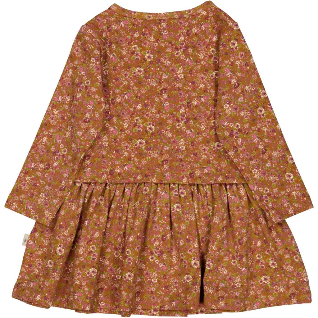 Wheat Astrid baby kleit, Bronze flowers Kleidid/seelikud - HellyK - Kvaliteetsed lasteriided, villariided, barefoot jalatsid