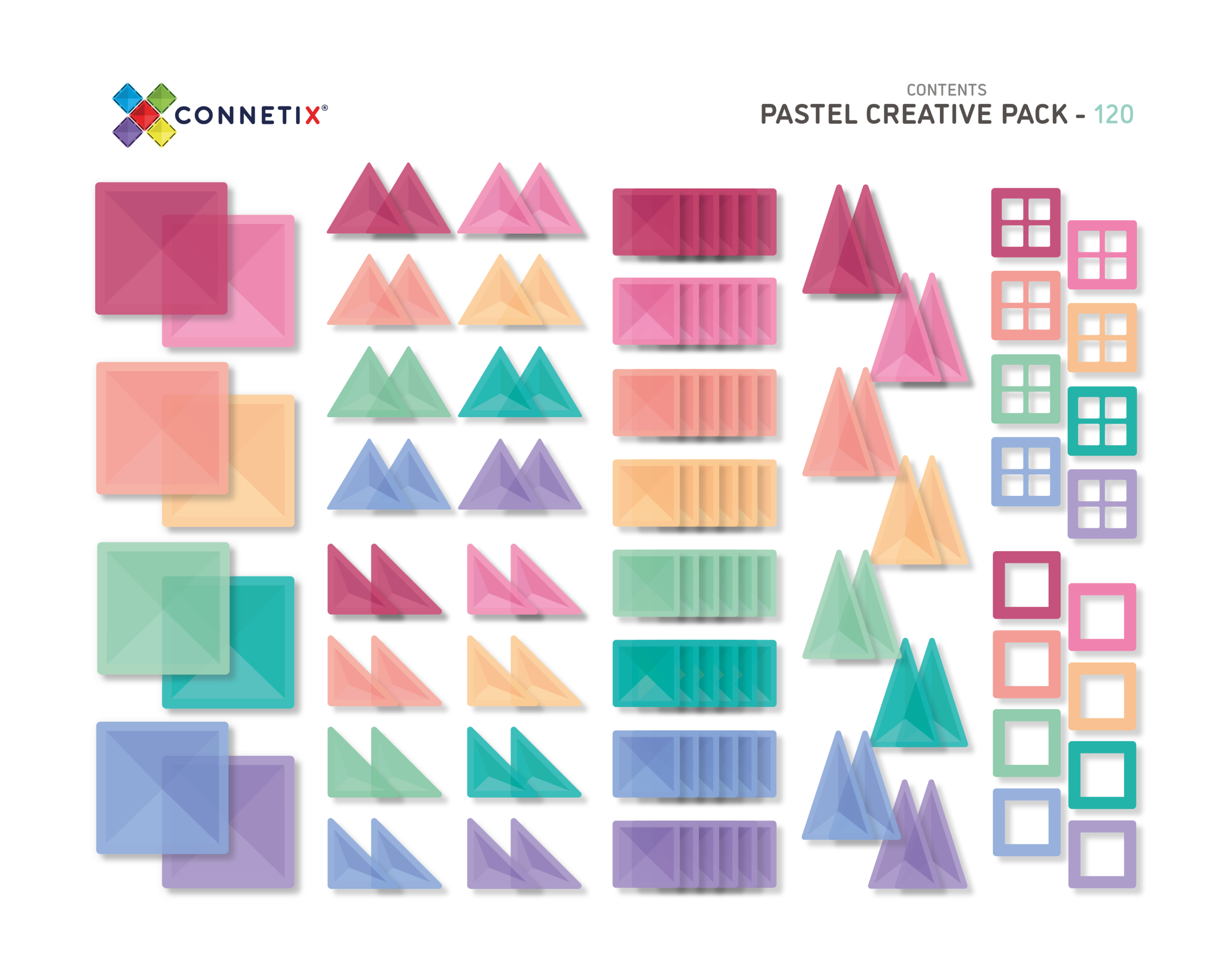 120 Pastel Creative Pack Contents