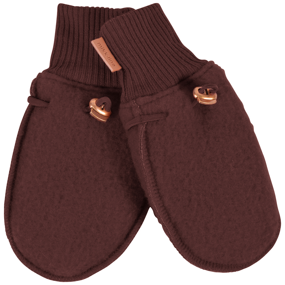 Villafliisist kindad, Chocolate Brown Mikk-Line - HellyK - Kvaliteetsed lasteriided, villariided, barefoot jalatsid