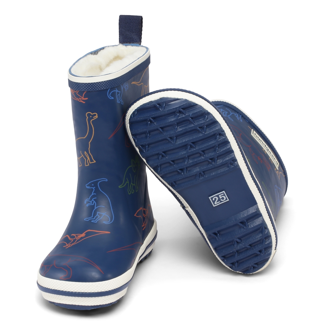 Bundgaard Classic Rubber Boot Winter, Dinosaur Kummikud - HellyK - Kvaliteetsed lasteriided, villariided, barefoot jalatsid