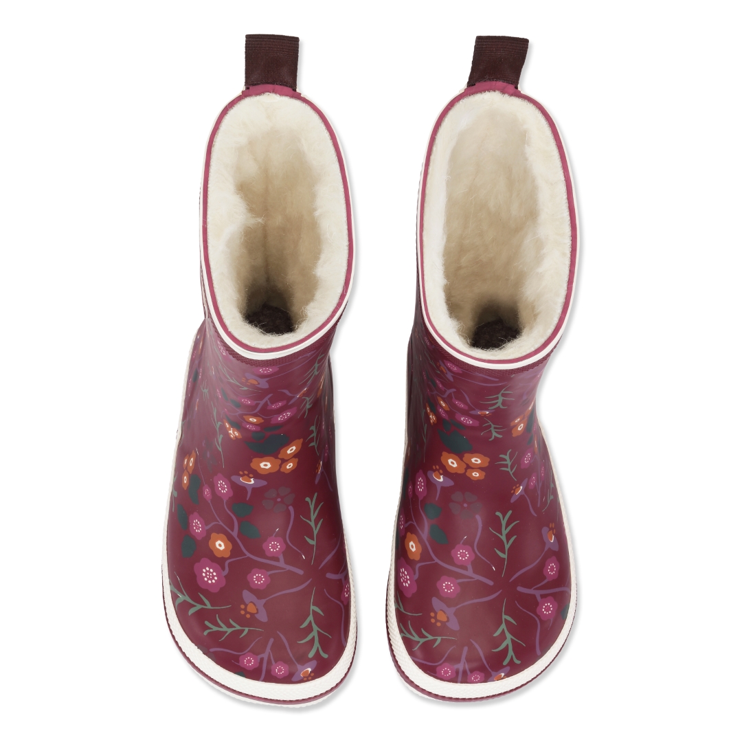Bundgaard Classic Rubber Boot Winter, Winter Flower Laste barefoot jalatsid - HellyK - Kvaliteetsed lasteriided, villariided, barefoot jalatsid