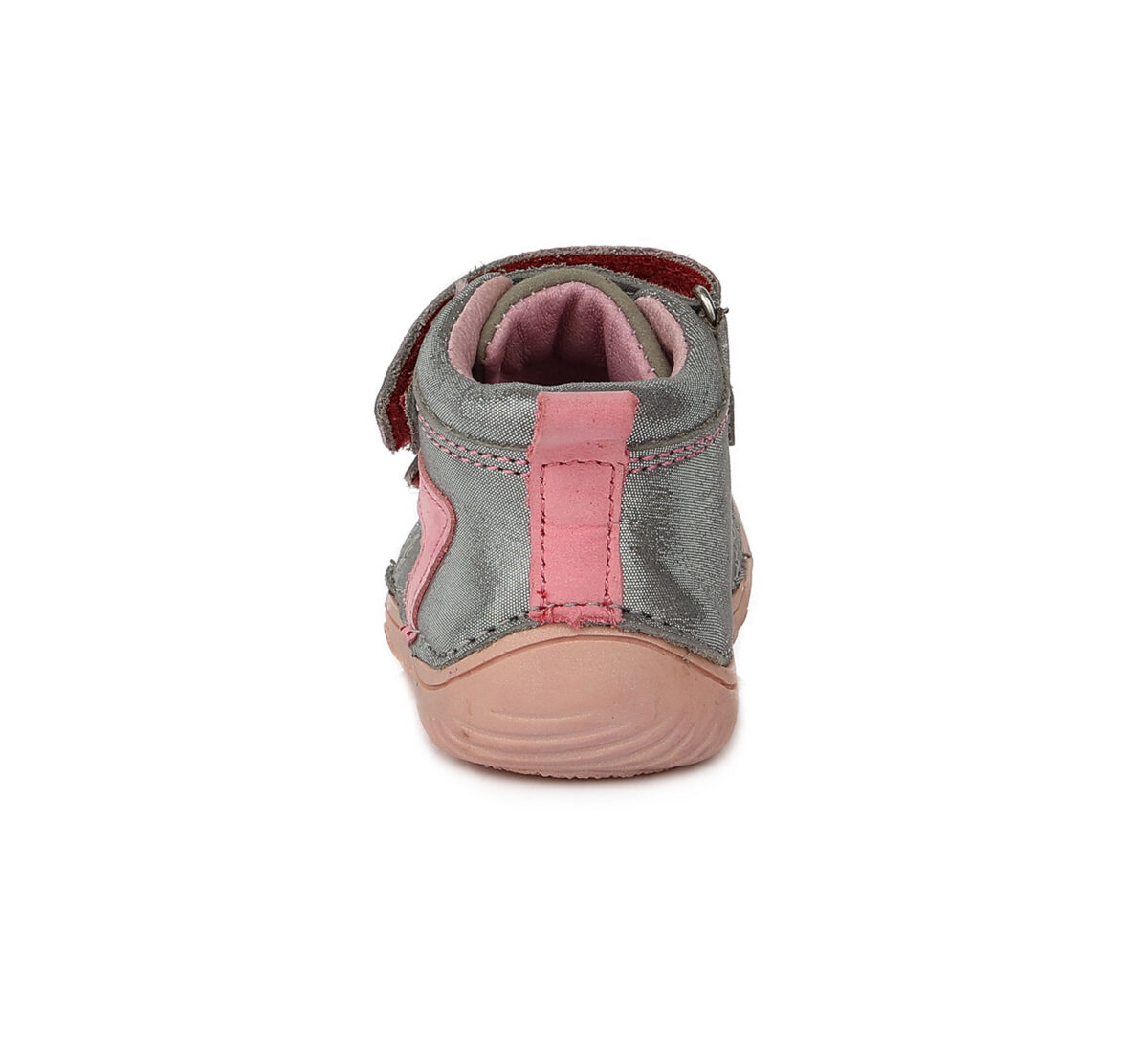 D.D.Step nahast poolsaapad Grey, roosa tallaga D.D.Step - HellyK - Kvaliteetsed lasteriided, villariided, barefoot jalatsid