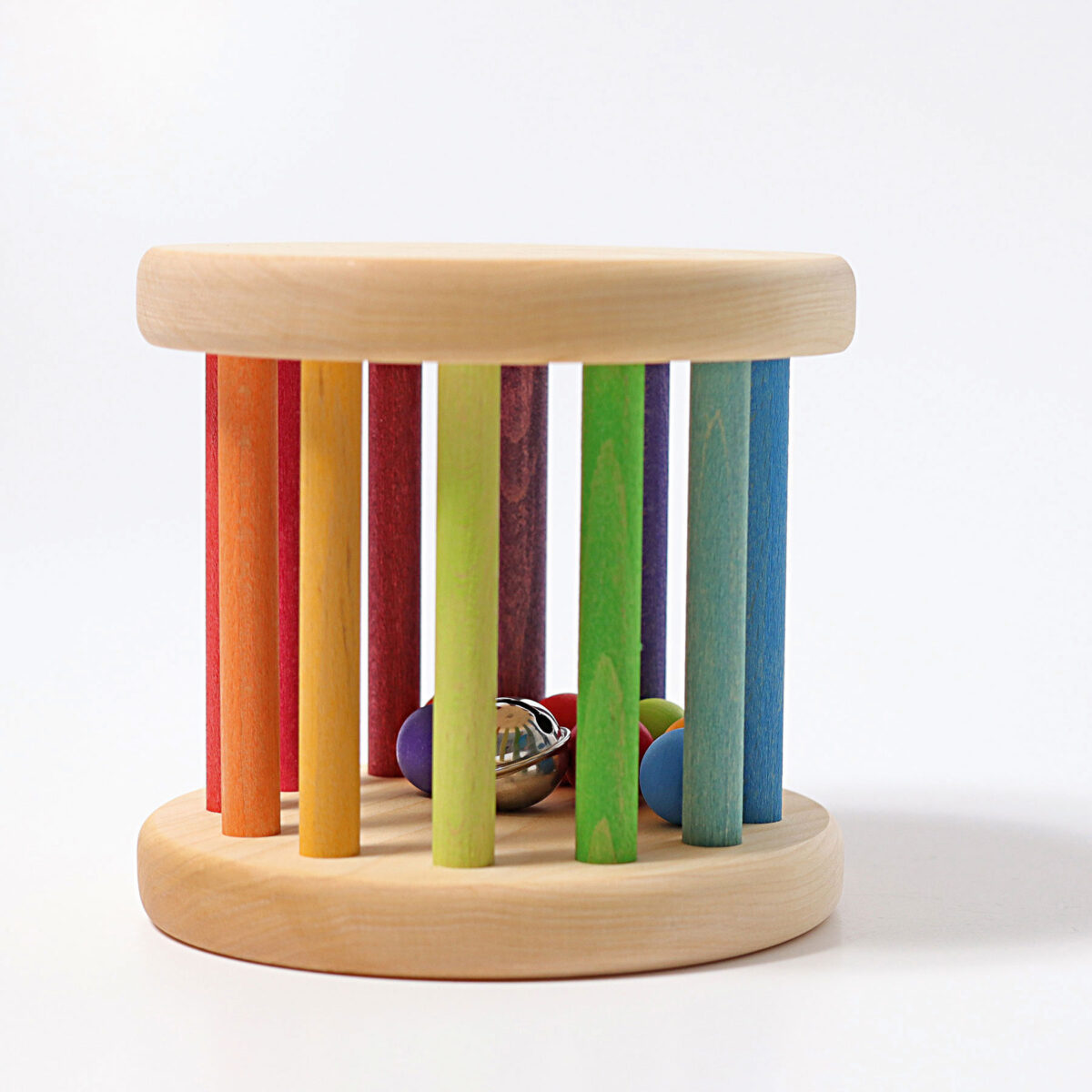 Grimm´s kõristi “Rainbow Baby Roller” Beebimänguasjad - HellyK - Kvaliteetsed lasteriided, villariided, barefoot jalatsid