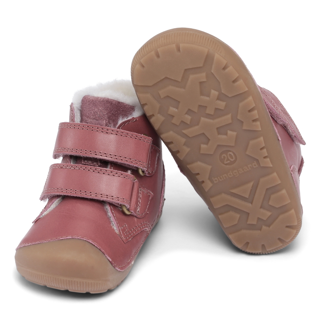 Bundgaard Petit Mid Winter, Dark Rose Laste barefoot jalatsid - HellyK - Kvaliteetsed lasteriided, villariided, barefoot jalatsid