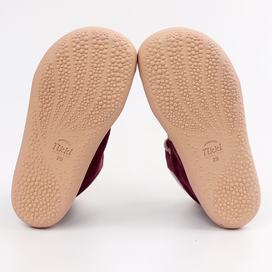 Tikki talvesaapad BEETLE- Amarant Laste barefoot jalatsid - HellyK - Kvaliteetsed lasteriided, villariided, barefoot jalatsid