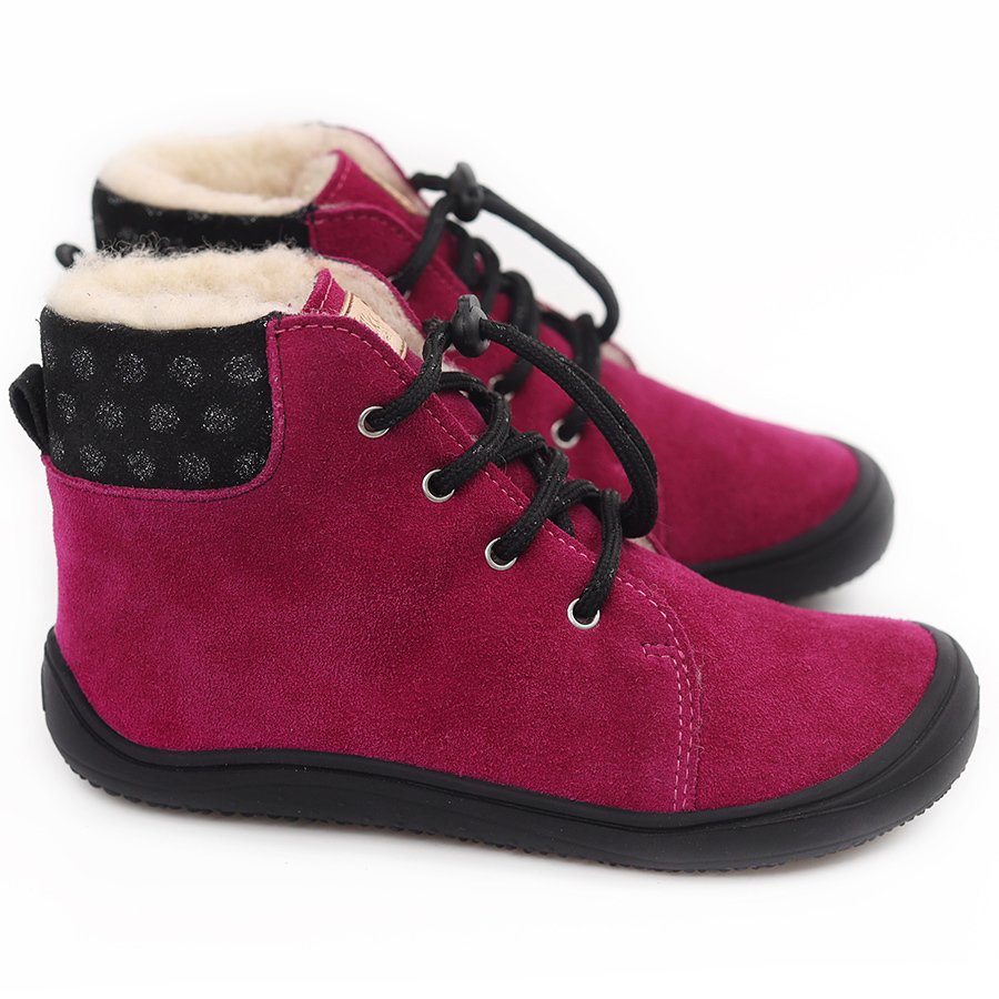 Tikki talvesaapad BEETLE- Fuxia Laste barefoot jalatsid - HellyK - Kvaliteetsed lasteriided, villariided, barefoot jalatsid