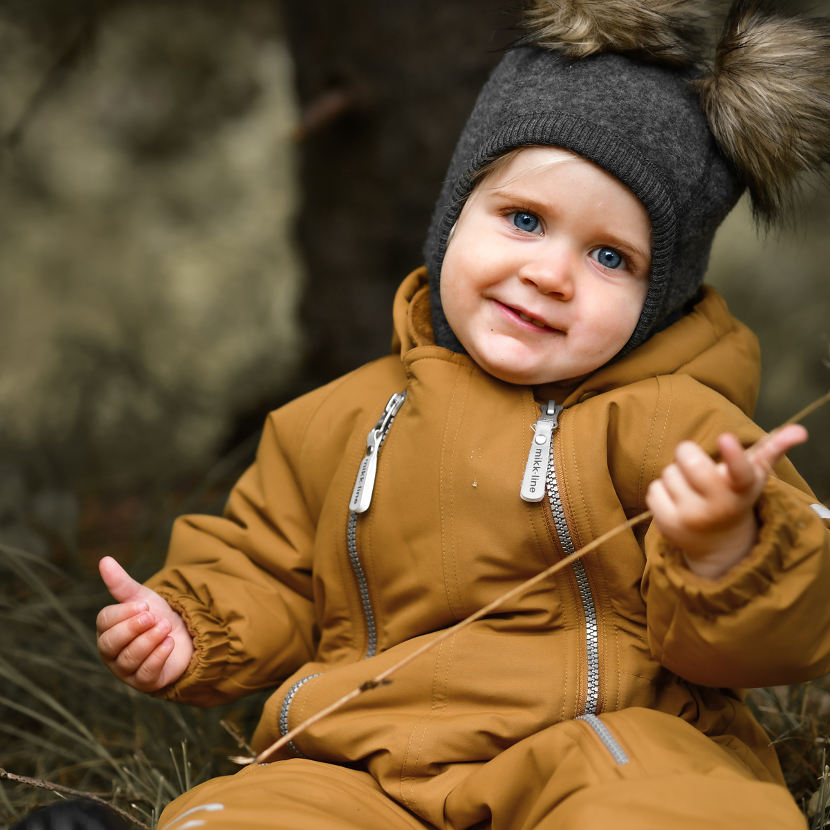 Mikk-Line Snow Suit Baby, Golden Brown Lasteriided - HellyK - Kvaliteetsed lasteriided, villariided, barefoot jalatsid