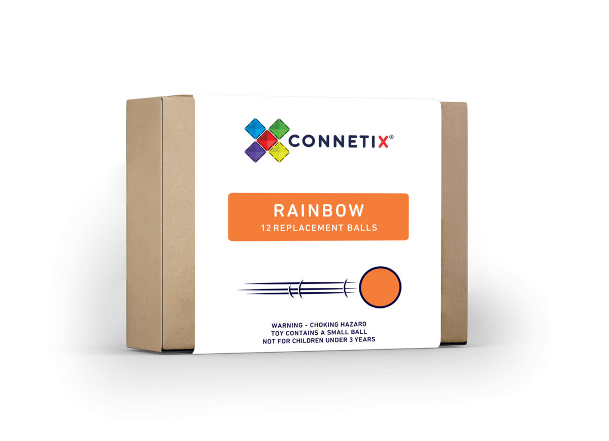 Connetix, 12 tk Rainbow Replacement Ball Pack CONNETIX magnetklotsid - HellyK - Kvaliteetsed lasteriided, villariided, barefoot jalatsid