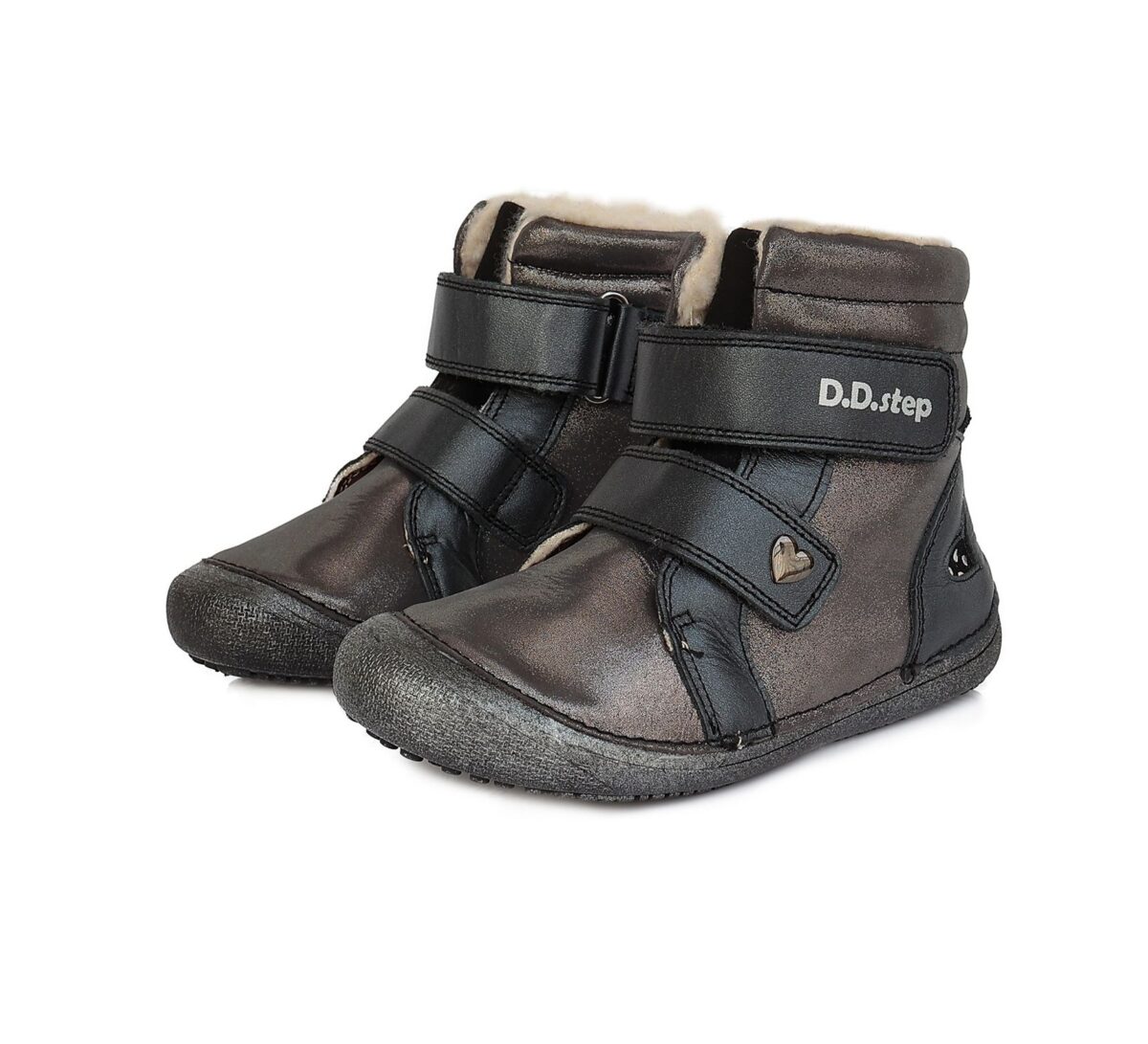 D.D.Step villavoodriga barefoot talvesaapad, Black D.D.Step - HellyK - Kvaliteetsed lasteriided, villariided, barefoot jalatsid
