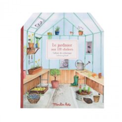 Moulin Roty, Aedniku värviraamat+kleepsud Mänguasjad - HellyK - Kvaliteetsed lasteriided, villariided, barefoot jalatsid
