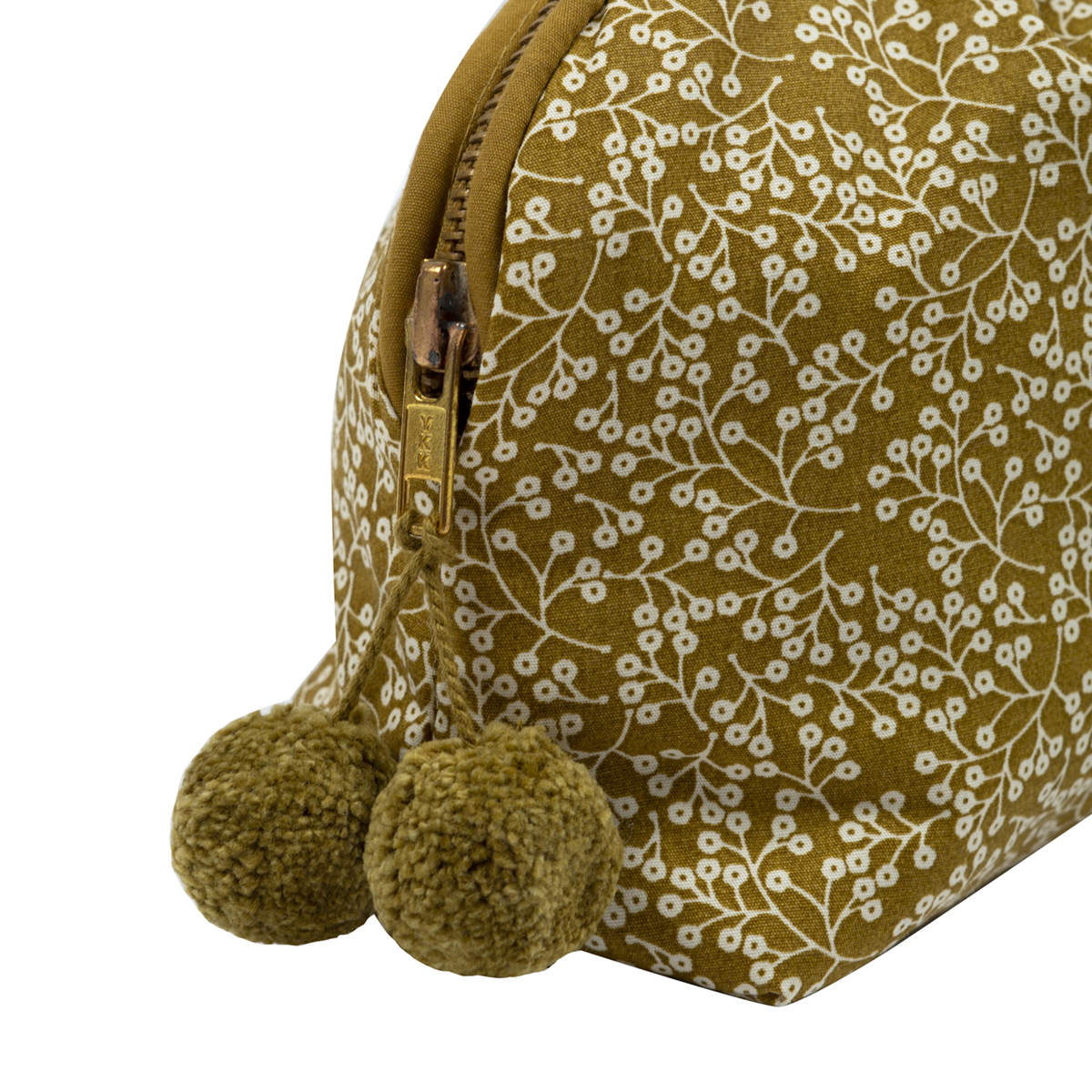 Väike kott, Petit Fleur Green Cotton - HellyK - Kvaliteetsed lasteriided, villariided, barefoot jalatsid