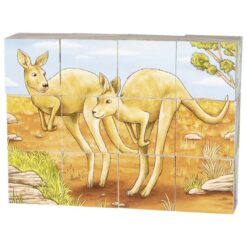 Goki kuubikpusle Austraalia loomad, 12 kuubikut Lauamängud/mängud - HellyK - Kvaliteetsed lasteriided, villariided, barefoot jalatsid