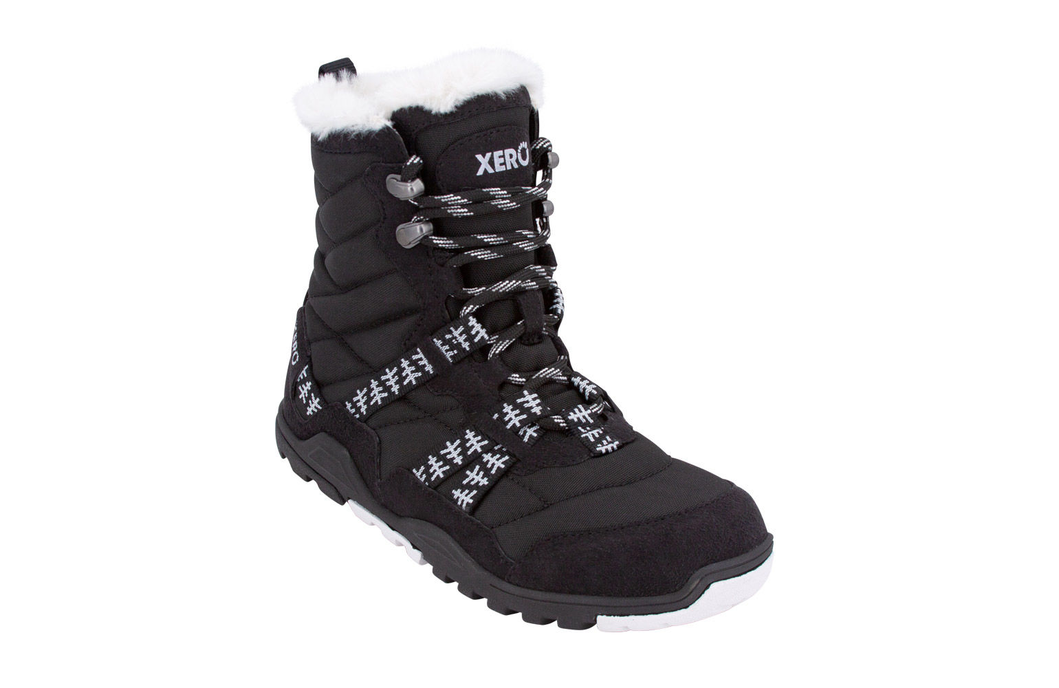 Xero Alpine Black naiste talvesaapad Täiskasvanute barefoot jalatsid - HellyK - Kvaliteetsed lasteriided, villariided, barefoot jalatsid