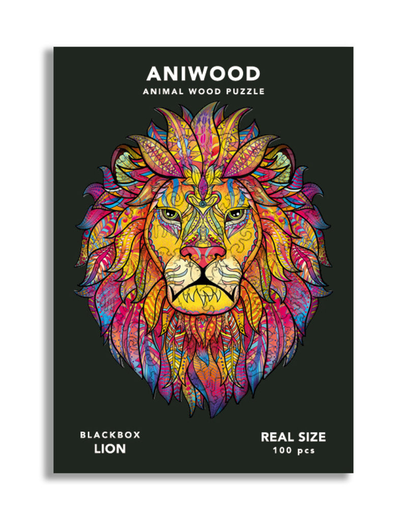 Aniwood puidust loomapusle Lõvi väike Mänguasjad - HellyK - Kvaliteetsed lasteriided, villariided, barefoot jalatsid