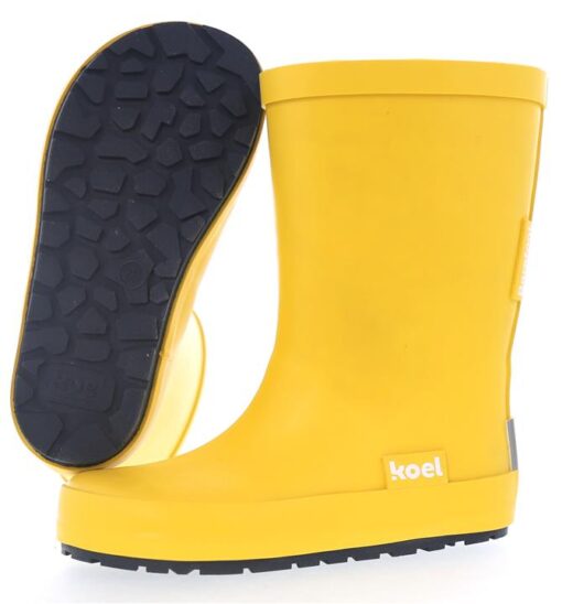 Koel4kids barefoot kummikud, Yellow Kummikud - HellyK - Kvaliteetsed lasteriided, villariided, barefoot jalatsid