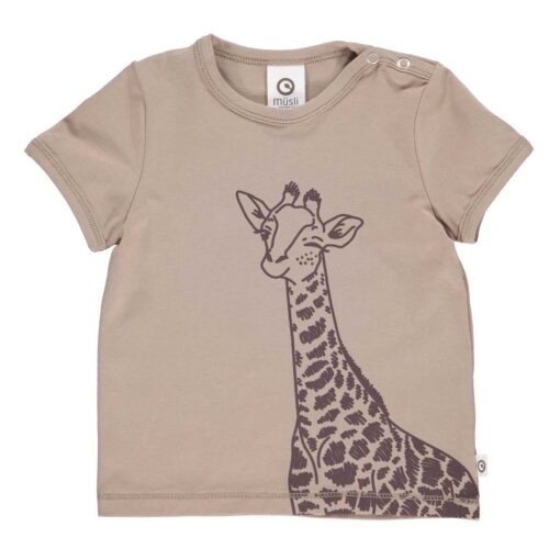 Müsli Giraffe s/s T baby, Seed Green Cotton - HellyK - Kvaliteetsed lasteriided, villariided, barefoot jalatsid