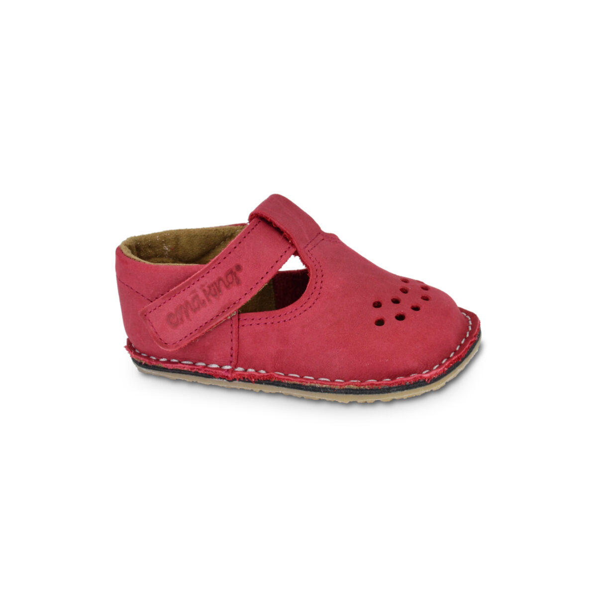OmaKing nahast barefoot sandaalid Lusti- punane Laste barefoot jalatsid - HellyK - Kvaliteetsed lasteriided, villariided, barefoot jalatsid