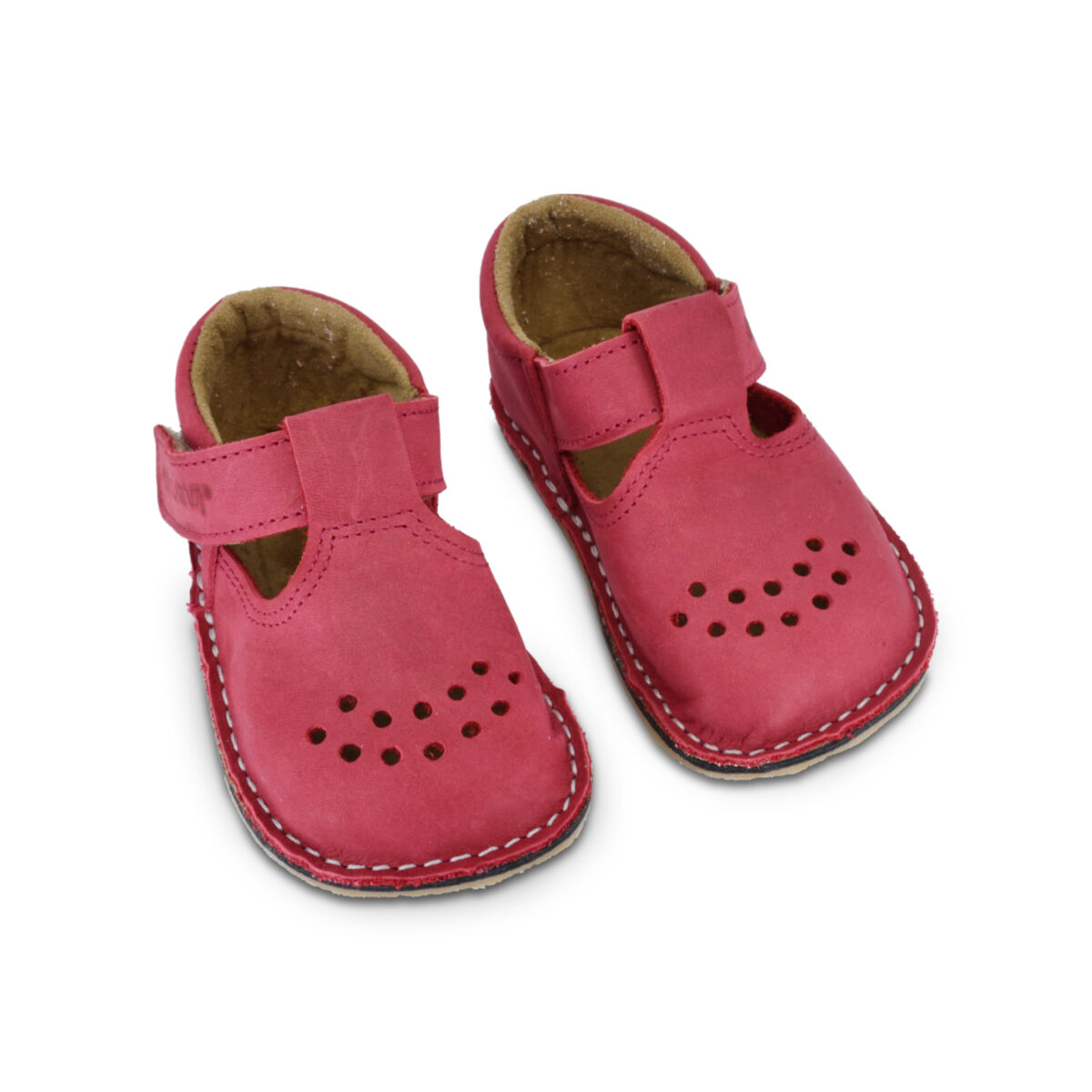 OmaKing nahast barefoot sandaalid Lusti- punane Laste barefoot jalatsid - HellyK - Kvaliteetsed lasteriided, villariided, barefoot jalatsid
