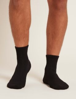 Boody Men’s Quarter Crew Sports Sock- Black Boody - HellyK - Kvaliteetsed lasteriided, villariided, barefoot jalatsid