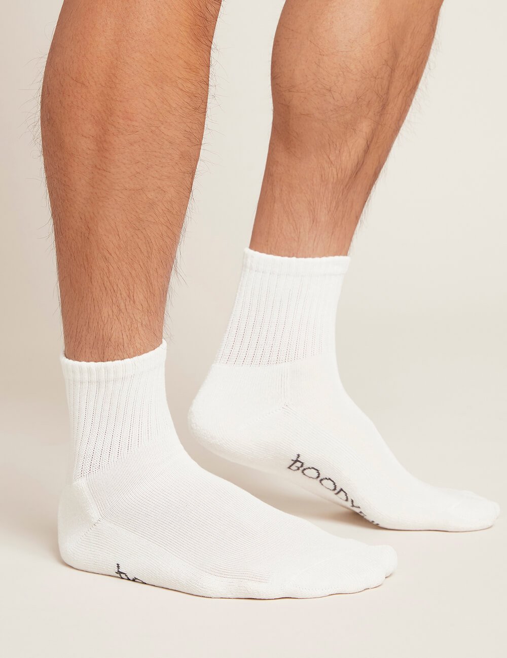 Boody Men’s Quarter Crew Sports Sock- White Boody - HellyK - Kvaliteetsed lasteriided, villariided, barefoot jalatsid