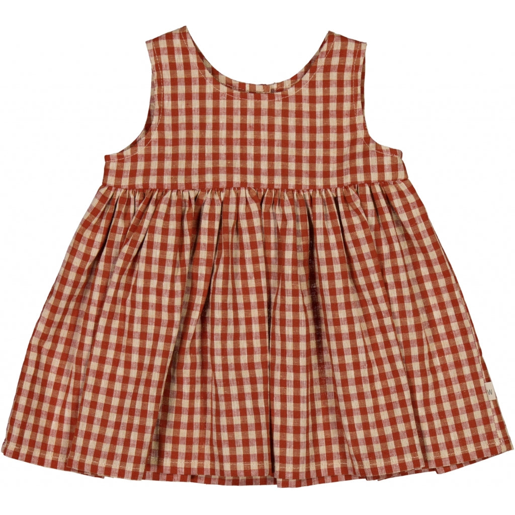 Wheat Pinafore Wrinkles kleit baby, Sienna Check Kleidid/seelikud - HellyK - Kvaliteetsed lasteriided, villariided, barefoot jalatsid