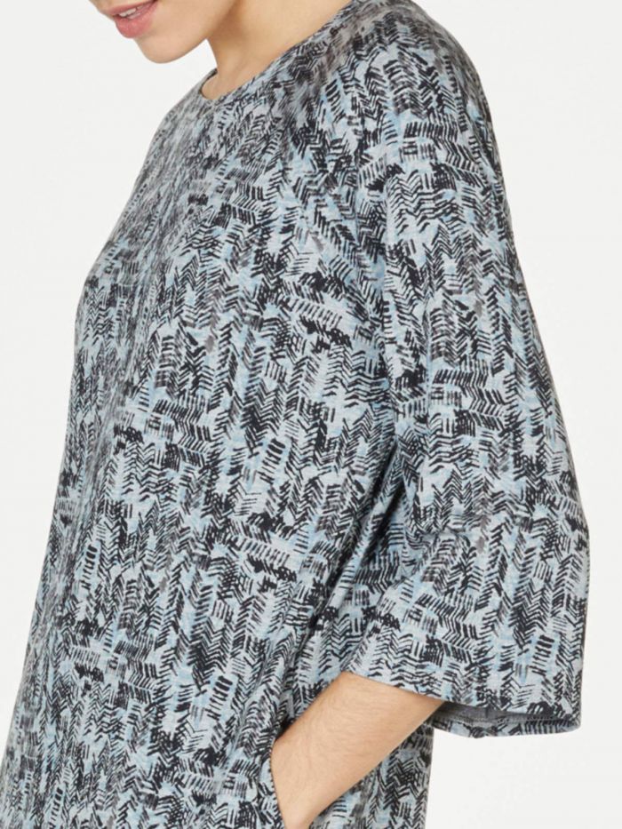 WWD5813-GREY-MARLE–Gusta-Bamboo-Printed-Fleece-Sweater-Tunic-Dress-In-Grey-Marle-6