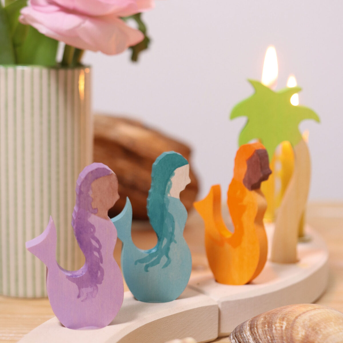 Grimm´s dekoratiivfiguur ” Merineitsi “ Grimm's puidust mänguasjad - HellyK - Kvaliteetsed lasteriided, villariided, barefoot jalatsid