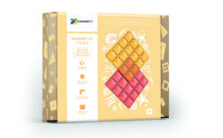 Connetix 2 Piece Base Plate Lemon & Peach Pack, alusplaadid CONNETIX magnetklotsid - HellyK - Kvaliteetsed lasteriided, villariided, barefoot jalatsid