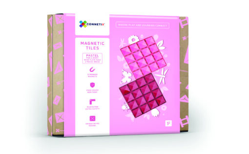 Connetix 2 Piece Base Plate Pink & Berry Pack, alusplaadid Connetix magnetklotsid - HellyK - Kvaliteetsed lasteriided, villariided, barefoot jalatsid