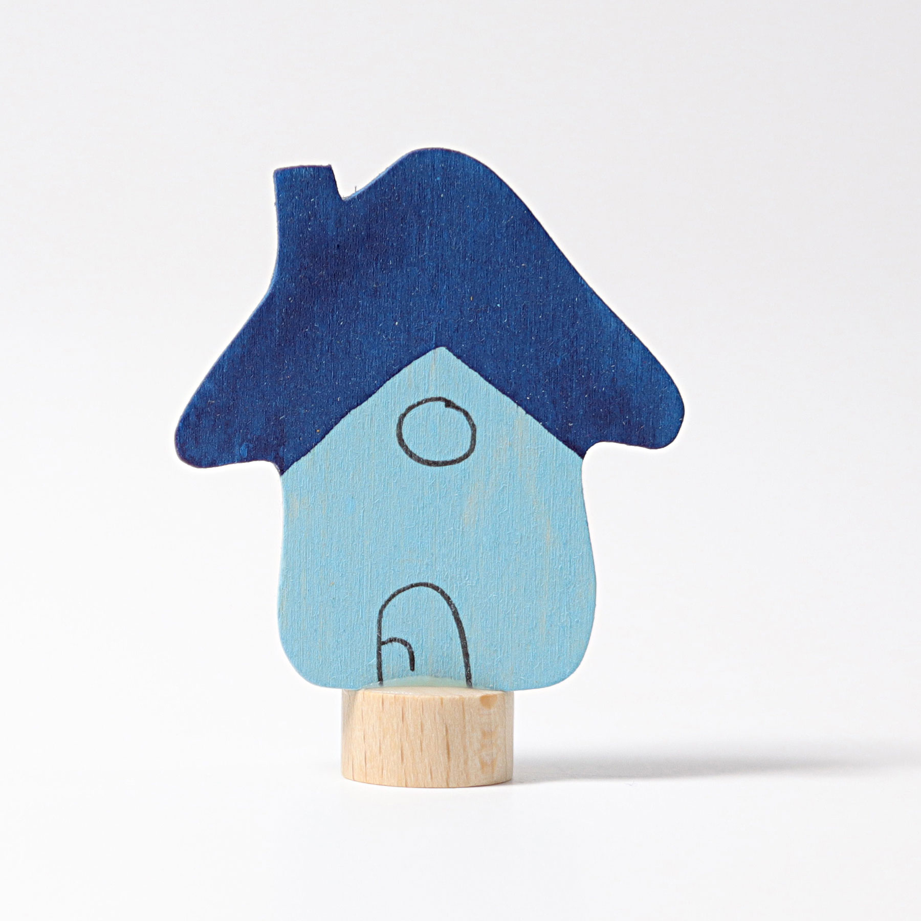 Grimm´s dekoratiivfiguur “Sinine maja” Grimm's puidust mänguasjad - HellyK - Kvaliteetsed lasteriided, villariided, barefoot jalatsid
