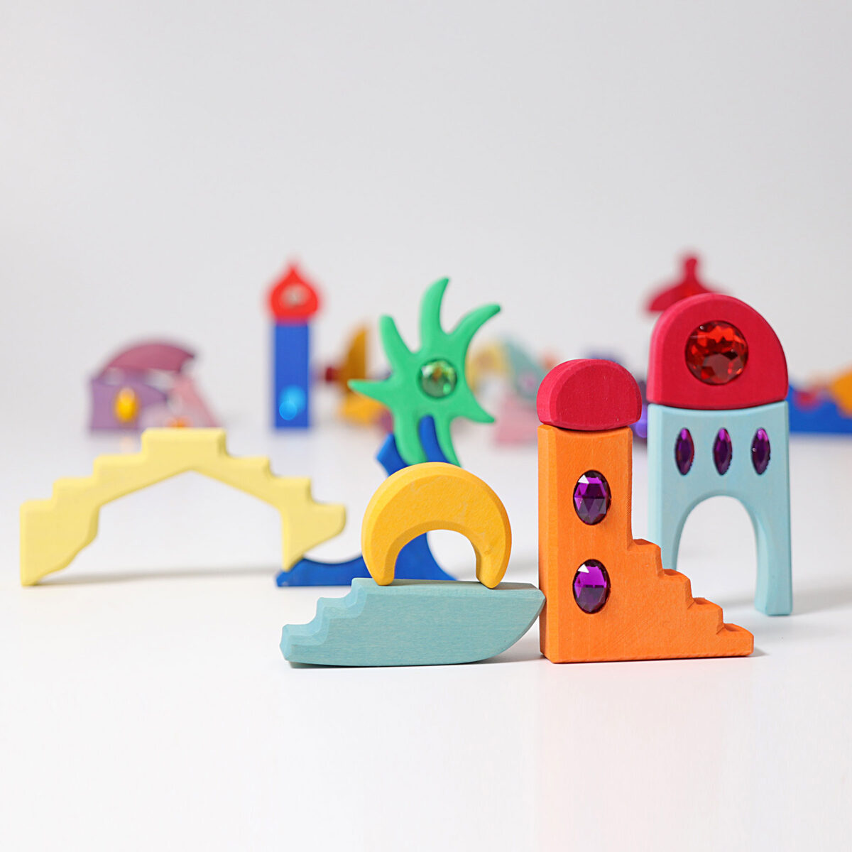 Grimm´s suur ehituskomplekt “Sparkling Mandala Orient” Grimm's puidust mänguasjad - HellyK - Kvaliteetsed lasteriided, villariided, barefoot jalatsid