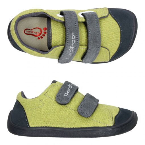 3F Bar3foot tekstiilist tossud- Green Laste barefoot jalatsid - HellyK - Kvaliteetsed lasteriided, villariided, barefoot jalatsid
