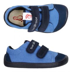 3F Bar3foot taaskasutatud tekstiilist tossud- Navy Blue Laste barefoot jalatsid - HellyK - Kvaliteetsed lasteriided, villariided, barefoot jalatsid