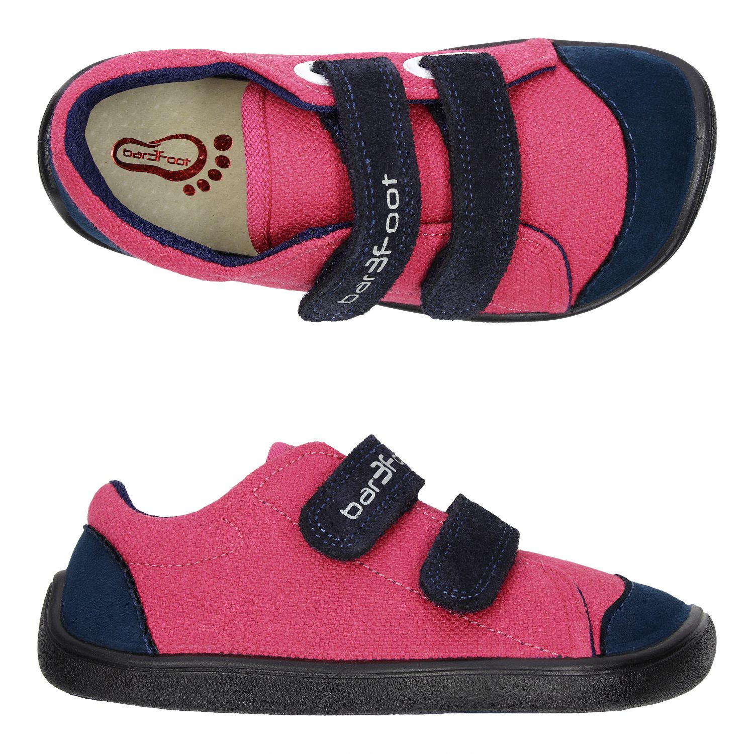 3F Bar3foot taaskasutatud tekstiilist tossud- Blue Laste barefoot jalatsid - HellyK - Kvaliteetsed lasteriided, villariided, barefoot jalatsid