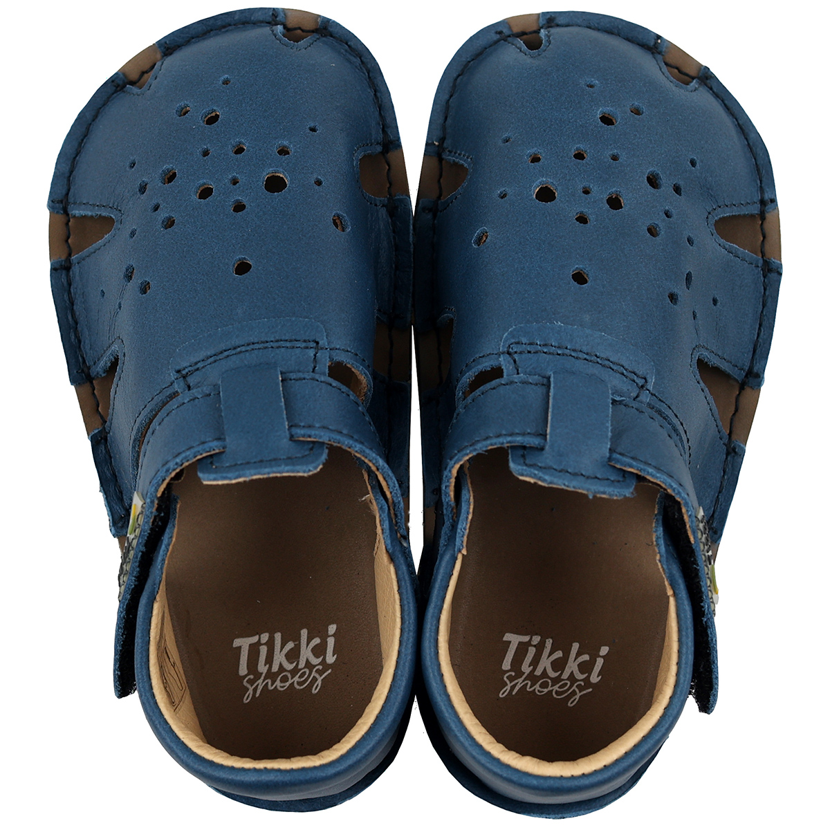 Tikki Aranya Leather sandaalid, Blue Laste barefoot jalatsid - HellyK - Kvaliteetsed lasteriided, villariided, barefoot jalatsid