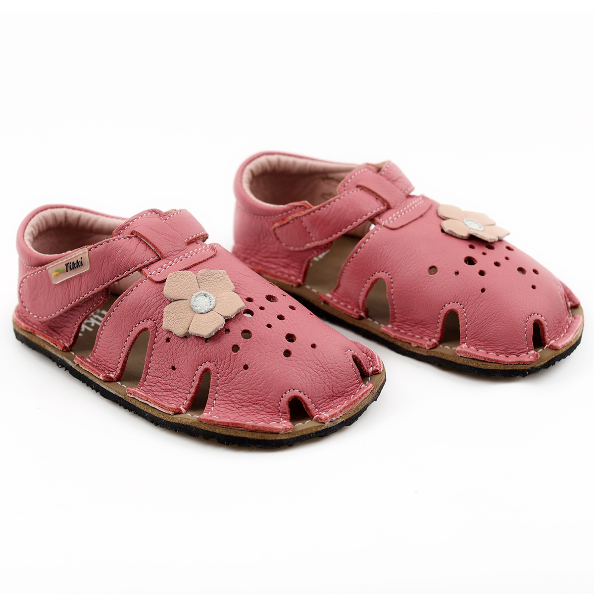 Tikki Aranya Leather sandaalid, Blush Laste barefoot jalatsid - HellyK - Kvaliteetsed lasteriided, villariided, barefoot jalatsid