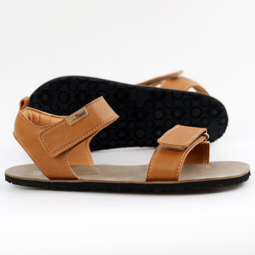 Tikki Morro Vegan sandaalid, Chestnut Laste barefoot jalatsid - HellyK - Kvaliteetsed lasteriided, villariided, barefoot jalatsid