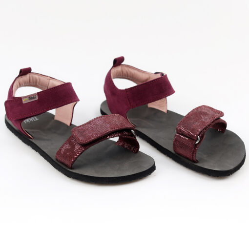 Tikki Morro Leather sandaalid, Sangria Laste barefoot jalatsid - HellyK - Kvaliteetsed lasteriided, villariided, barefoot jalatsid