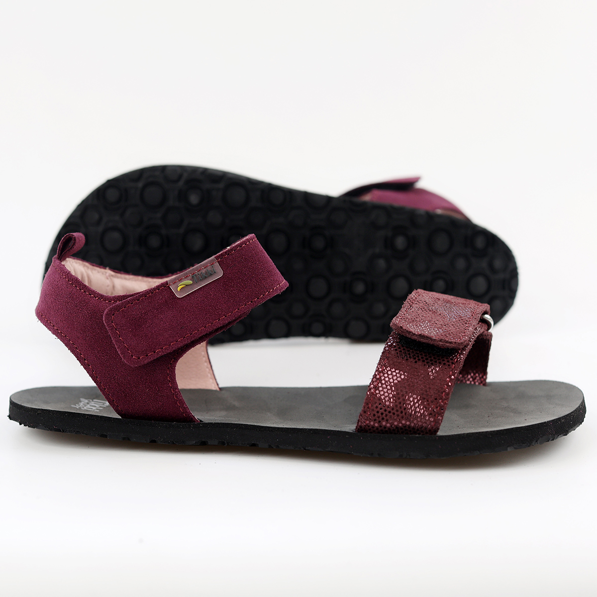 Tikki Morro Leather sandaalid, Sangria Laste barefoot jalatsid - HellyK - Kvaliteetsed lasteriided, villariided, barefoot jalatsid