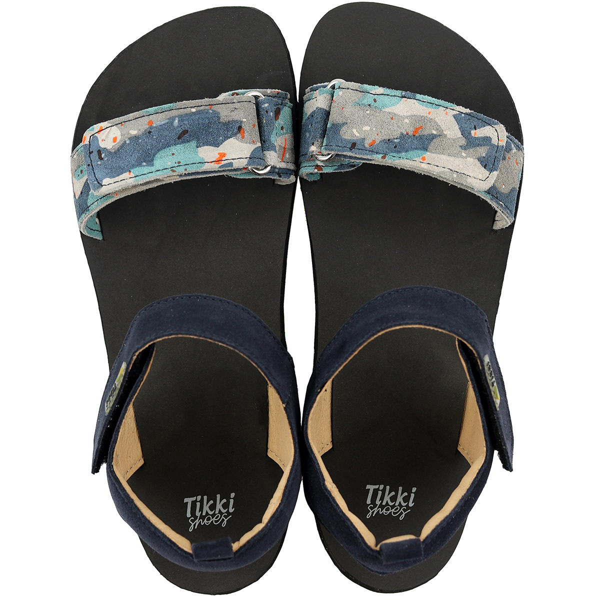 Tikki Morro Leather sandaalid, Teal Laste barefoot jalatsid - HellyK - Kvaliteetsed lasteriided, villariided, barefoot jalatsid