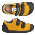 3F Bar3foot tekstiilist tossud- Honey Yellow Laste barefoot jalatsid - HellyK - Kvaliteetsed lasteriided, villariided, barefoot jalatsid