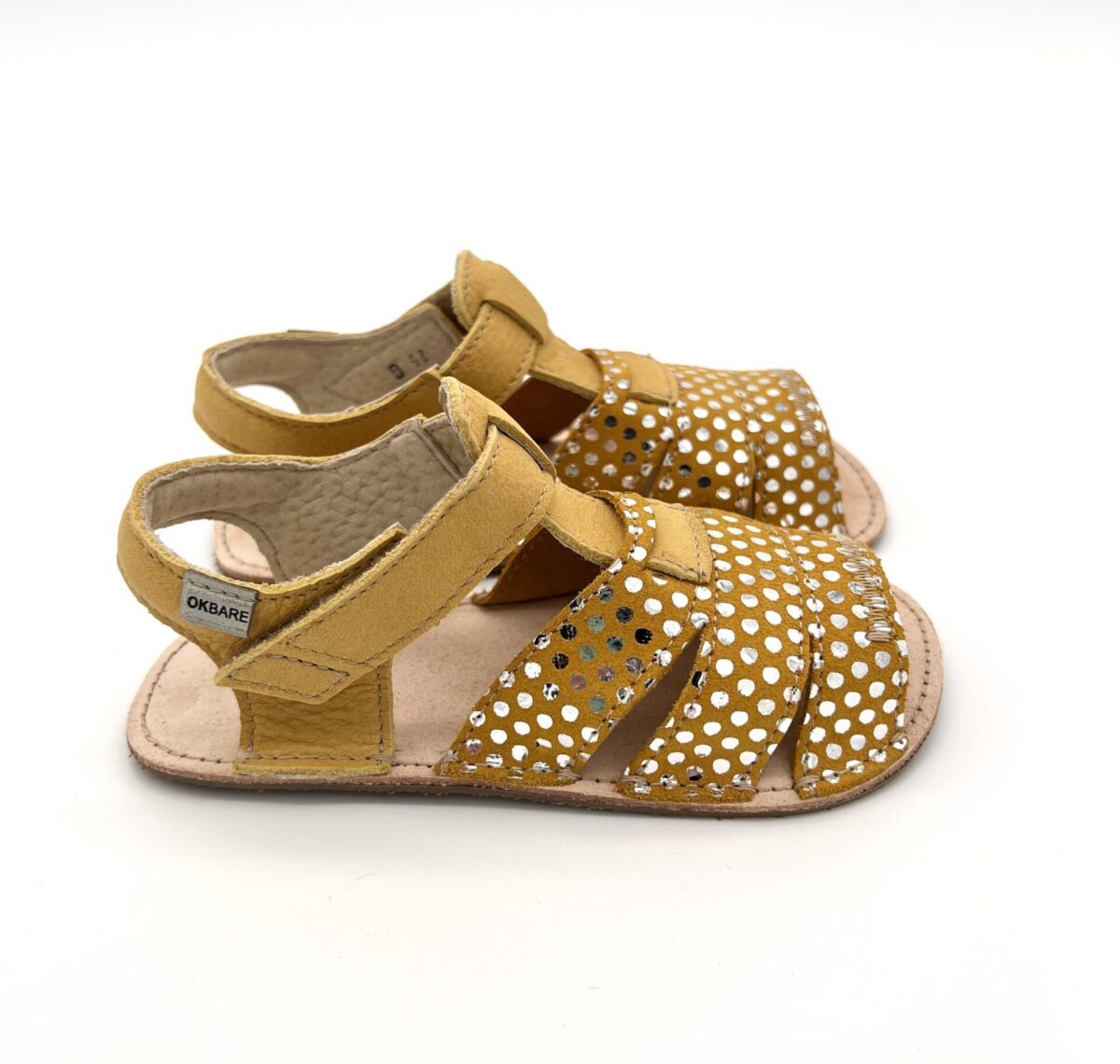 Ok Bare Miami sandaalid, Kuldkollane (H) Laste barefoot jalatsid - HellyK - Kvaliteetsed lasteriided, villariided, barefoot jalatsid