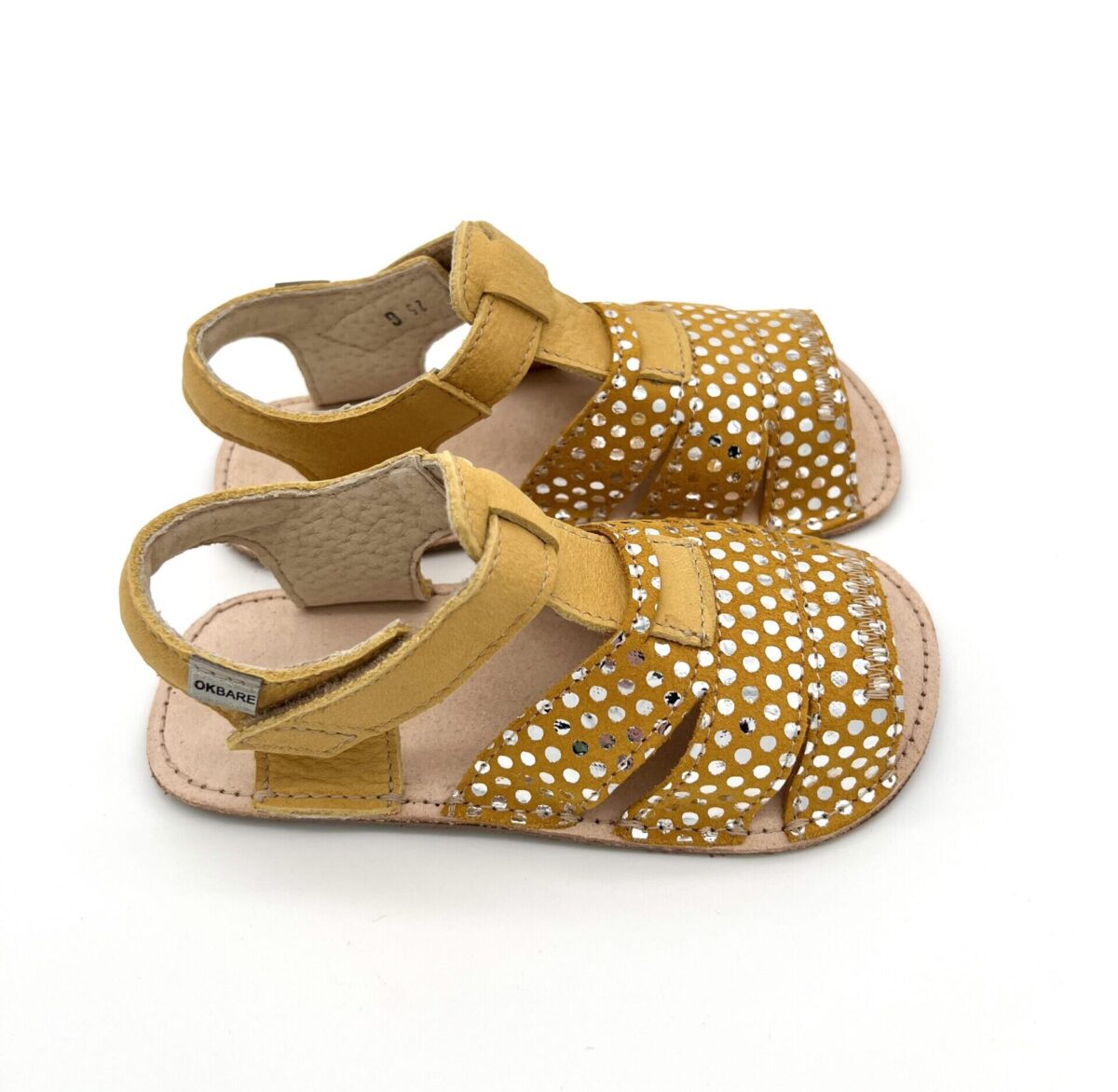 Ok Bare Miami sandaalid, Kuldkollane (H) Laste barefoot jalatsid - HellyK - Kvaliteetsed lasteriided, villariided, barefoot jalatsid