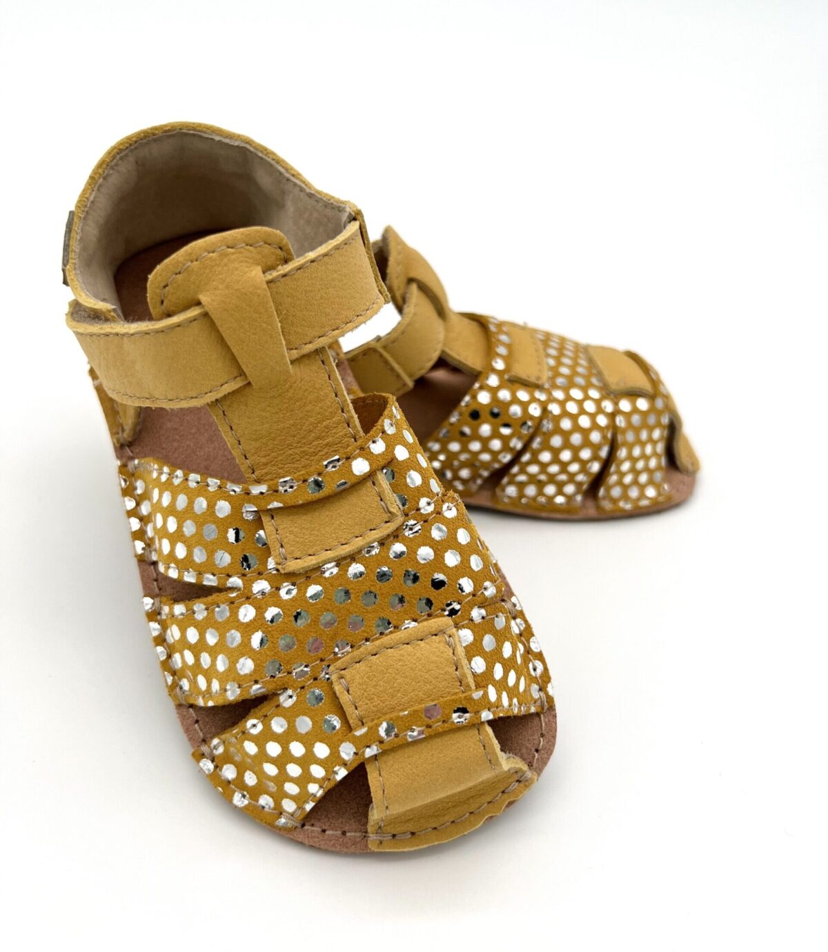 Ok Bare Palm sandaalid, Kuldkollane (G) Laste barefoot jalatsid - HellyK - Kvaliteetsed lasteriided, villariided, barefoot jalatsid